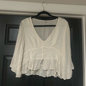 Cream Women's Top